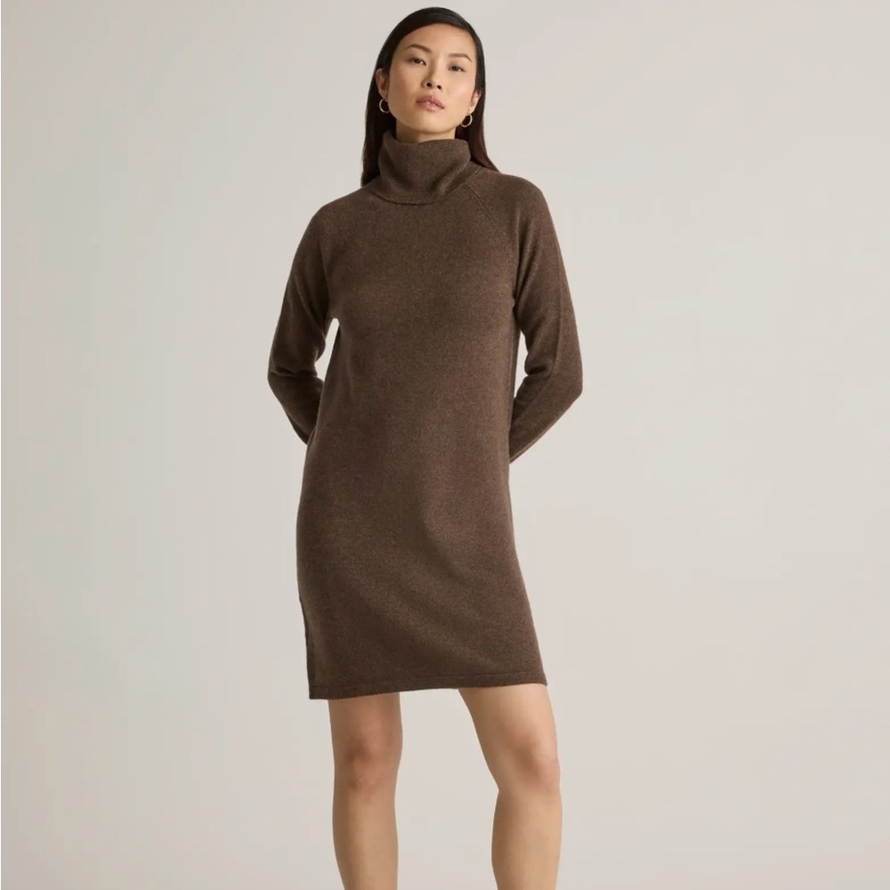 Quince cashmere turtleneck sweater dress